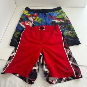 2 pc boys swim shorts size 6/7 *k2